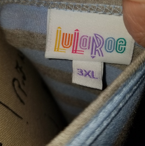 New LulaRoe Stripe Julie Plus Size Dress Size 3X - Picture 4 of 8